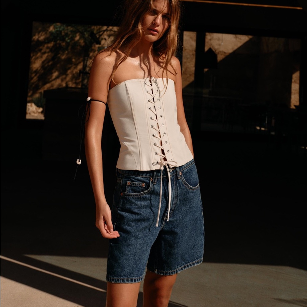 Zara trench gabardine corset top - Picture 2 of 16